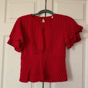 Zara red blouse
